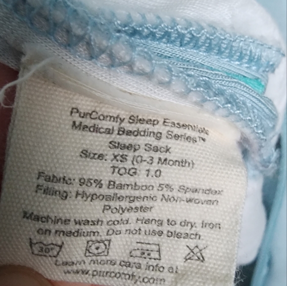 PurComfy Supersoft Sleep Sack 1.0 TOG Premium Bamboo Baby Sleeping Bag 0-3 Month - Picture 4 of 7